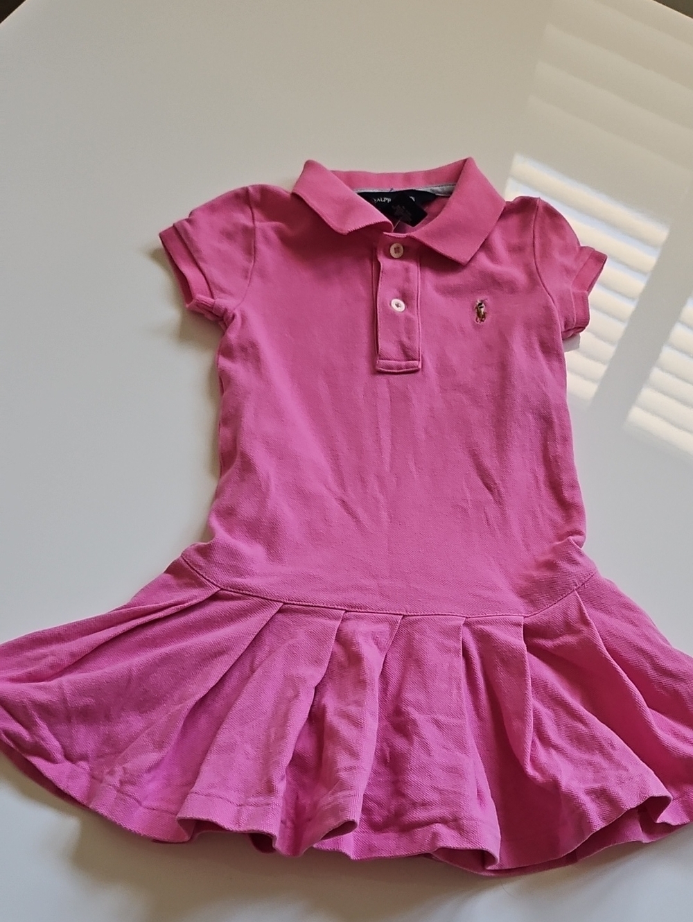 Ralph Lauren Hot Pink Polo Dress with Embroidered Pony 3t Girl